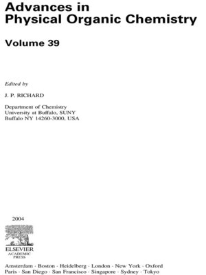 cover image of Advances in Physical Organic Chemistry